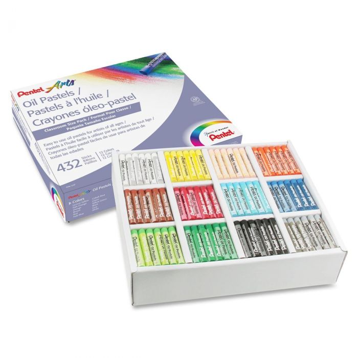Pentel Oil Pastels Class Pack, Set of 432 - LD Products