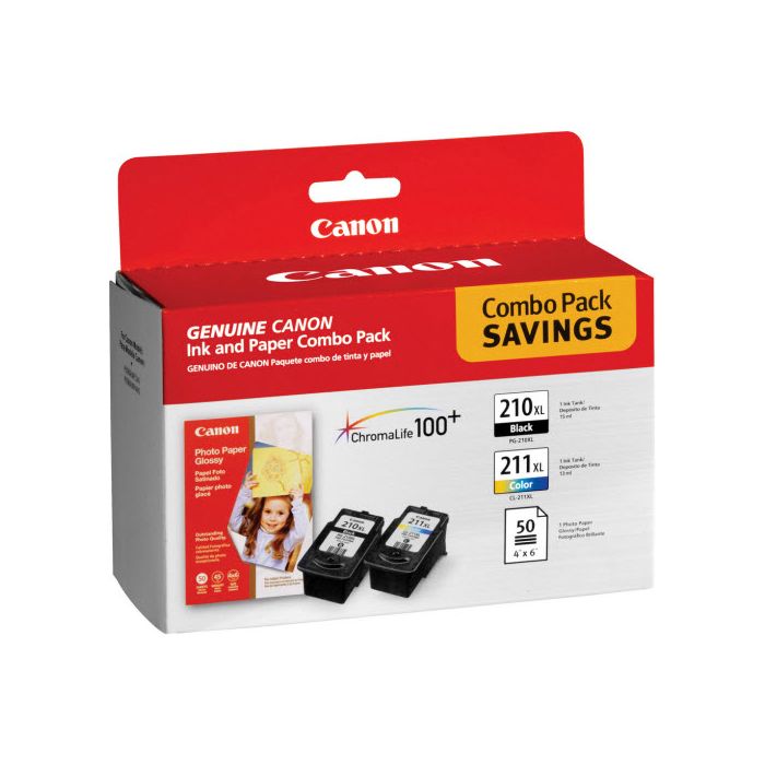 Original Canon PG-210XL Black CL-211XL Color Ink, High Yield - LD Products