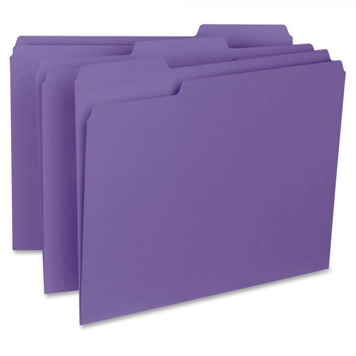 1/3-cut Colored Interior File Folders - LD Products