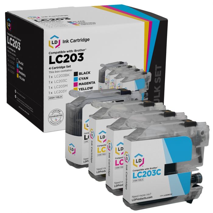 Botsing theater Activeren Affordable 4-Cartridge Set For Brother LC203 Ink - LD Products
