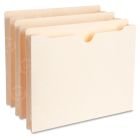 Business Source Flat File Pocket - 50 per box Letter - 8.50" x 11" - 1.50" Expansion  -  11 pt. - Manila