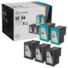LD Remanufactured Black and Color Ink Cartridges for HP 92 and 93