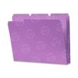 Smead Colored File Folder - 100 per box Letter - 8.50" x 11" - 1/3 Tab Cut on Assorted Position - Lavender