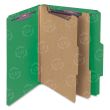 Smead SafeSHIELD Top Tab Classification Folder with Fasteners - 8.50" x 11" - Green