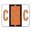 Smead Bar Style Color Coded Alphabetic Label - 1.25" Width x 1" Length - 500 / Roll - Dark Orange