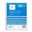 Sparco Quality Wirebound 3-Subject Notebook - 120 Sheet - Legal/Wide Ruled - 8" x 10.50"