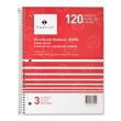 Sparco 3-Subject Quality Wirebound Notebook - 120 Sheet - College Ruled - 8" x 10.50"