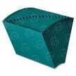 Smead Colored Expanding File Without Flap Letter - 8.50" x 11" - Teal - 1 / Each