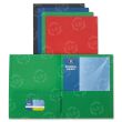 Business Source Double Pocket Portfolio - 8.50" x 11" - Assorted