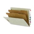 Smead End Tab Classification Folder - 10 per box - 8.50" x 11" - Pressboard - Gray, Green