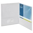 Business Source Two-Pocket Folders with Business Card Holder - 25 per box