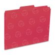 Business Source Interior File Folder - 100 per box Letter - 8.50" x 11" - Red