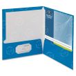 Business Source Two-Pocket Folders with Business Card Holder - 25 per box