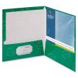 Business Source Two-Pocket Folders with Business Card Holder - 25 per box