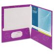 Business Source Two-Pocket Folders with Business Card Holder - 25 per box