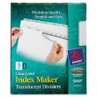 Avery Index Maker Easy Apply Clear Label Divider - 5 per pack