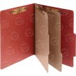 Acco Classification Folder - 8.50" x 11" - 2 Dividers - Earth Red