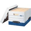 Bankers Box R-Kive - Letter/Legal, White/Blue - TAA Compliant - 12 Per Carton