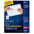 Avery 3.33" x 4" Rectangle Repositionable Mailing Label (Laser) - 600 per box