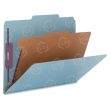 Nature Saver Cleared Top-tab 1-Divider Classification Folder - 10 per box Legal - Blue