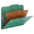 Nature Saver Cleared Top-tab 1-Divider Classification Folder - 10 per box Legal - Green