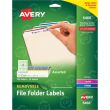 Avery 0.66" x 3.43" Rectangle Assorted Removable Filing Label - 750 per pack