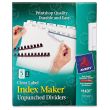 Avery Index Maker Clear Label Divider - 5 per pack