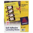 Avery Self-Adhesive Laminating Sheets - 50 per box