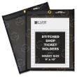 C-line Stitched Shop Ticket Holders with Black Backing - 25 per box