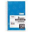 Mead 3-Subject Wirebound College Rule Notebook