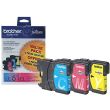 Brother LC61 C/M/Y OEM Ink Cartridges, 3 Pack, LC613PKS