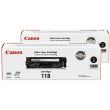 Original Canon 118 Black Toner, Dual Pack