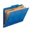 Nature Saver Classification Folder - 10 per box Legal - 8.50" x 14" - 2 Dividers - 25 pt. - Midnight Blue