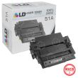 Remanufactured Black MICR Toner for HP 51A