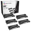 5-Pack HP 26X Compatible Black Toner Cartridges