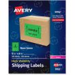 Avery 8.50" x 5.50" Rectangle High-Visibility Shipping Labels (Laser) - 200 per box