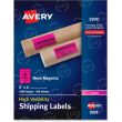 Avery 4" x 2" Rectangle High-Visibility Shipping Labels (Laser) - 1000 per box