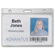 Advantus Frosted Horizontal Badge Holder - 25 per box