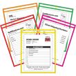 C-Line Stitched Shop Ticket Holder, Neon - 10 per pack