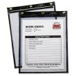 C-Line Products Heavy Duty Super Heavyweight Plus Stitched Shop Ticket Holder, Black, 9x12, 15/BX