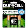 Duracell StayCharged AA Rechargeable Batteries - 4PK