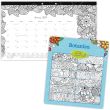 Blueline Botanica Design Monthly Coloring Desk Pad Calendar