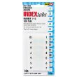 Redi-Tag Permanent Numbered Tab Indexes - 104 per pack - White Tab