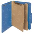 100% Recycled Pressboard Classification Folders Letter - 8.5" x 11"- Dark Blue