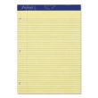 Ampad Perforated 3HP Ruled Double Sheet Pads - 100 sheets per pad - Letter - 8.5" x 11" - Canary