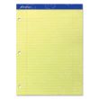 Ampad Perforated 3HP Ruled Double Sheet Pads - 100 sheets per pad - Letter - 8.50" x 11" - Canary Yellow