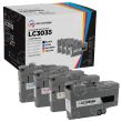 Set of 4 Brother Compatible LC3035 Ultra HY Ink Cartridges: BCMY