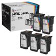 Canon PG-245XL CL-246XL Ink Bundle (Remanufactured) : 3 XL Black and 2 XL Color