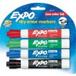 Expo Dry Erase Markers, Assorted - 4 Pack